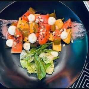 Melons and Goat Cheese Mouse